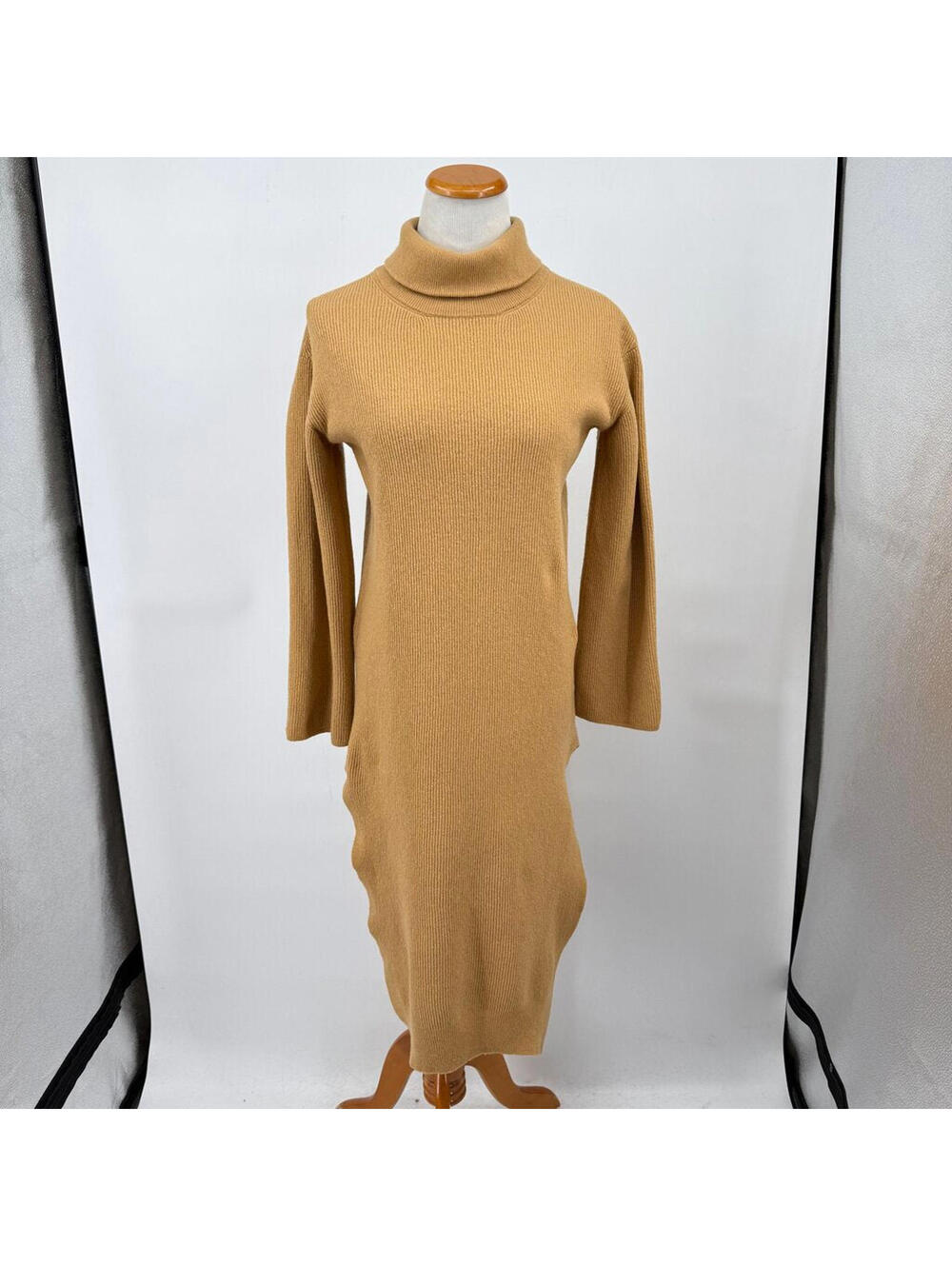 Women's Nanushka Camel Brown Canaan Knit Sweater Dress Small